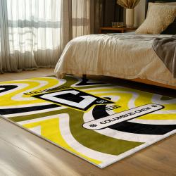mls columbus crew area rug non slip soccer carpet home decor gift idea for fans bedroom ccfc15
