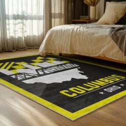 mls columbus crew area rug non slip soccer carpet home decor gift idea for fans bedroom ccfc17