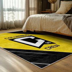 mls columbus crew area rug non slip soccer carpet home decor gift idea for fans bedroom ccfc4