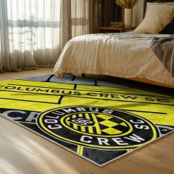mls columbus crew area rug non slip soccer carpet home decor gift idea for fans bedroom ccfc49