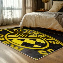mls columbus crew area rug non slip soccer carpet home decor gift idea for fans bedroom ccfc75