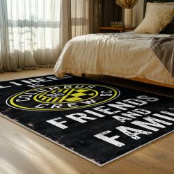 mls columbus crew area rug non slip soccer carpet home decor gift idea for fans bedroom ccfc77
