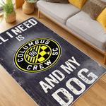 mls columbus crew area rug non slip soccer carpet home decor gift idea for fans living room ccfc22