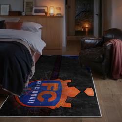 mls fc cincinnati area rug non slip soccer carpet home decor gift idea for fans bedroom fcc103