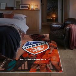 mls fc cincinnati area rug non slip soccer carpet home decor gift idea for fans bedroom fcc12