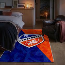 mls fc cincinnati area rug non slip soccer carpet home decor gift idea for fans bedroom fcc22
