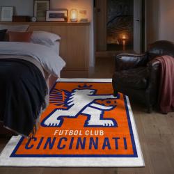 mls fc cincinnati area rug non slip soccer carpet home decor gift idea for fans bedroom fcc23