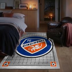 mls fc cincinnati area rug non slip soccer carpet home decor gift idea for fans bedroom fcc30