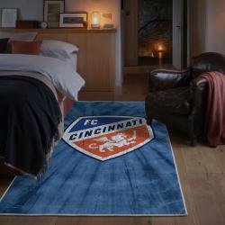 mls fc cincinnati area rug non slip soccer carpet home decor gift idea for fans bedroom fcc32