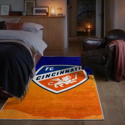 mls fc cincinnati area rug non slip soccer carpet home decor gift idea for fans bedroom fcc36