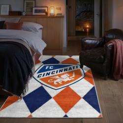mls fc cincinnati area rug non slip soccer carpet home decor gift idea for fans bedroom fcc44