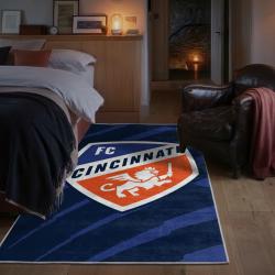 mls fc cincinnati area rug non slip soccer carpet home decor gift idea for fans bedroom fcc48