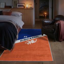 mls fc cincinnati area rug non slip soccer carpet home decor gift idea for fans bedroom fcc50