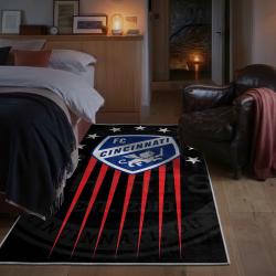 mls fc cincinnati area rug non slip soccer carpet home decor gift idea for fans bedroom fcc51