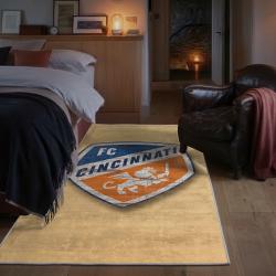 mls fc cincinnati area rug non slip soccer carpet home decor gift idea for fans bedroom fcc58