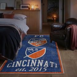 mls fc cincinnati area rug non slip soccer carpet home decor gift idea for fans bedroom fcc72
