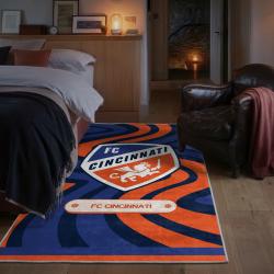 mls fc cincinnati area rug non slip soccer carpet home decor gift idea for fans bedroom fcc83
