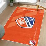 mls fc cincinnati area rug non slip soccer carpet home decor gift idea for fans living room fcc101