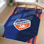 mls fc cincinnati area rug non slip soccer carpet home decor gift idea for fans living room fcc107
