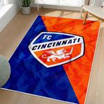 mls fc cincinnati area rug non slip soccer carpet home decor gift idea for fans living room fcc22