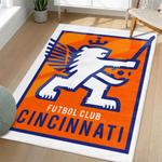 mls fc cincinnati area rug non slip soccer carpet home decor gift idea for fans living room fcc23