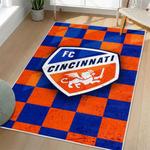 mls fc cincinnati area rug non slip soccer carpet home decor gift idea for fans living room fcc28