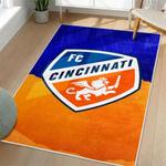 mls fc cincinnati area rug non slip soccer carpet home decor gift idea for fans living room fcc36