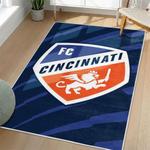 mls fc cincinnati area rug non slip soccer carpet home decor gift idea for fans living room fcc48