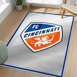 mls fc cincinnati area rug non slip soccer carpet home decor gift idea for fans living room fcc49