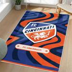 mls fc cincinnati area rug non slip soccer carpet home decor gift idea for fans living room fcc83