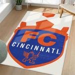 mls fc cincinnati area rug non slip soccer carpet home decor gift idea for fans living room fcc97