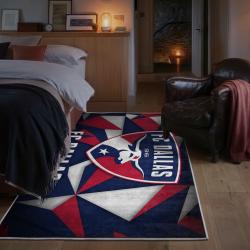 mls fc dallas area rug non slip soccer carpet home decor gift idea for fans bedroom fcd1