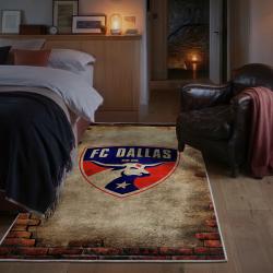 mls fc dallas area rug non slip soccer carpet home decor gift idea for fans bedroom fcd10