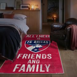 mls fc dallas area rug non slip soccer carpet home decor gift idea for fans bedroom fcd100