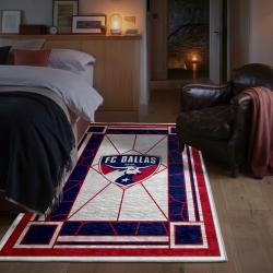 mls fc dallas area rug non slip soccer carpet home decor gift idea for fans bedroom fcd107