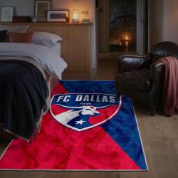 mls fc dallas area rug non slip soccer carpet home decor gift idea for fans bedroom fcd110