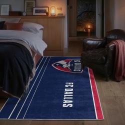 mls fc dallas area rug non slip soccer carpet home decor gift idea for fans bedroom fcd15
