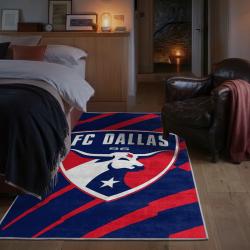 mls fc dallas area rug non slip soccer carpet home decor gift idea for fans bedroom fcd20
