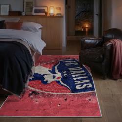mls fc dallas area rug non slip soccer carpet home decor gift idea for fans bedroom fcd22