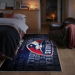 mls fc dallas area rug non slip soccer carpet home decor gift idea for fans bedroom fcd30