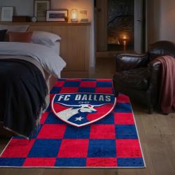 mls fc dallas area rug non slip soccer carpet home decor gift idea for fans bedroom fcd31