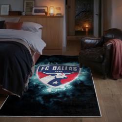 mls fc dallas area rug non slip soccer carpet home decor gift idea for fans bedroom fcd33
