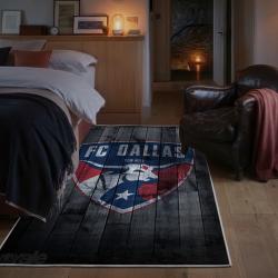 mls fc dallas area rug non slip soccer carpet home decor gift idea for fans bedroom fcd37