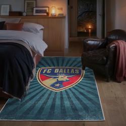 mls fc dallas area rug non slip soccer carpet home decor gift idea for fans bedroom fcd47