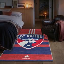 mls fc dallas area rug non slip soccer carpet home decor gift idea for fans bedroom fcd50