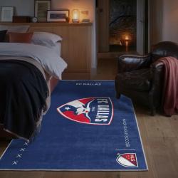 mls fc dallas area rug non slip soccer carpet home decor gift idea for fans bedroom fcd65