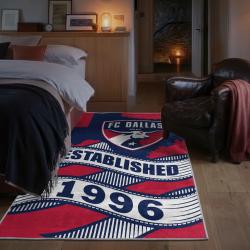 mls fc dallas area rug non slip soccer carpet home decor gift idea for fans bedroom fcd66