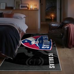 mls fc dallas area rug non slip soccer carpet home decor gift idea for fans bedroom fcd71