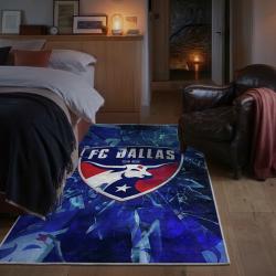mls fc dallas area rug non slip soccer carpet home decor gift idea for fans bedroom fcd80