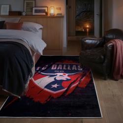 mls fc dallas area rug non slip soccer carpet home decor gift idea for fans bedroom fcd91